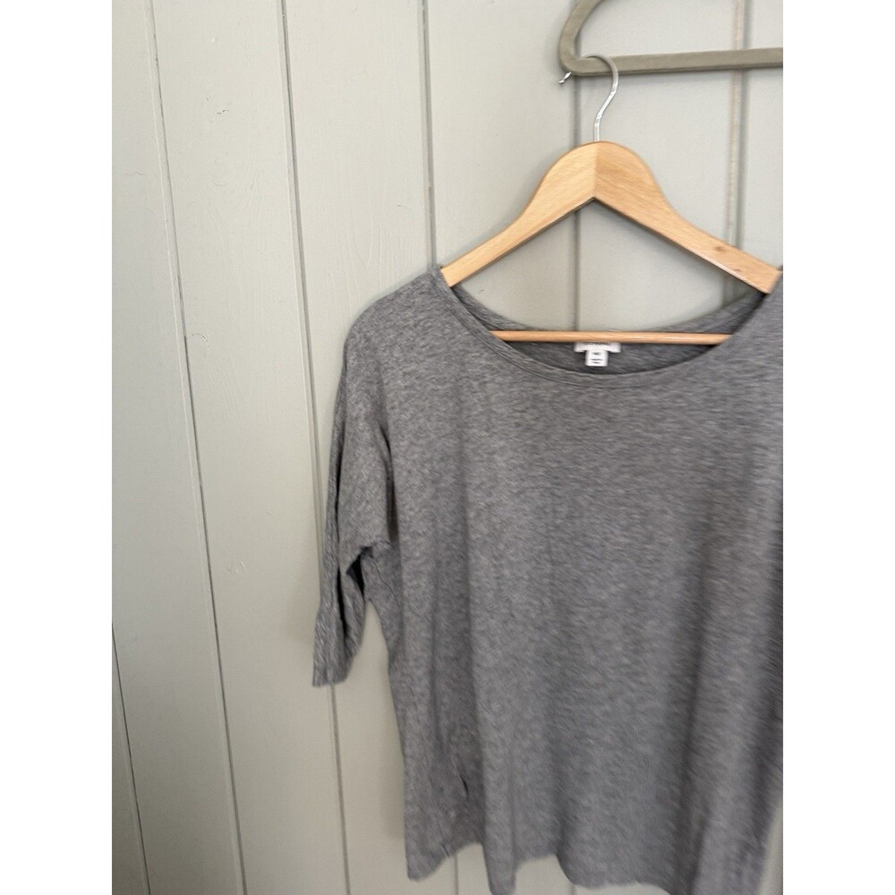 Cuyana Women's Lounge 2 Piece Set Top & Pants Heather Gray Pima Cotton Modal - Picture 2 of 7